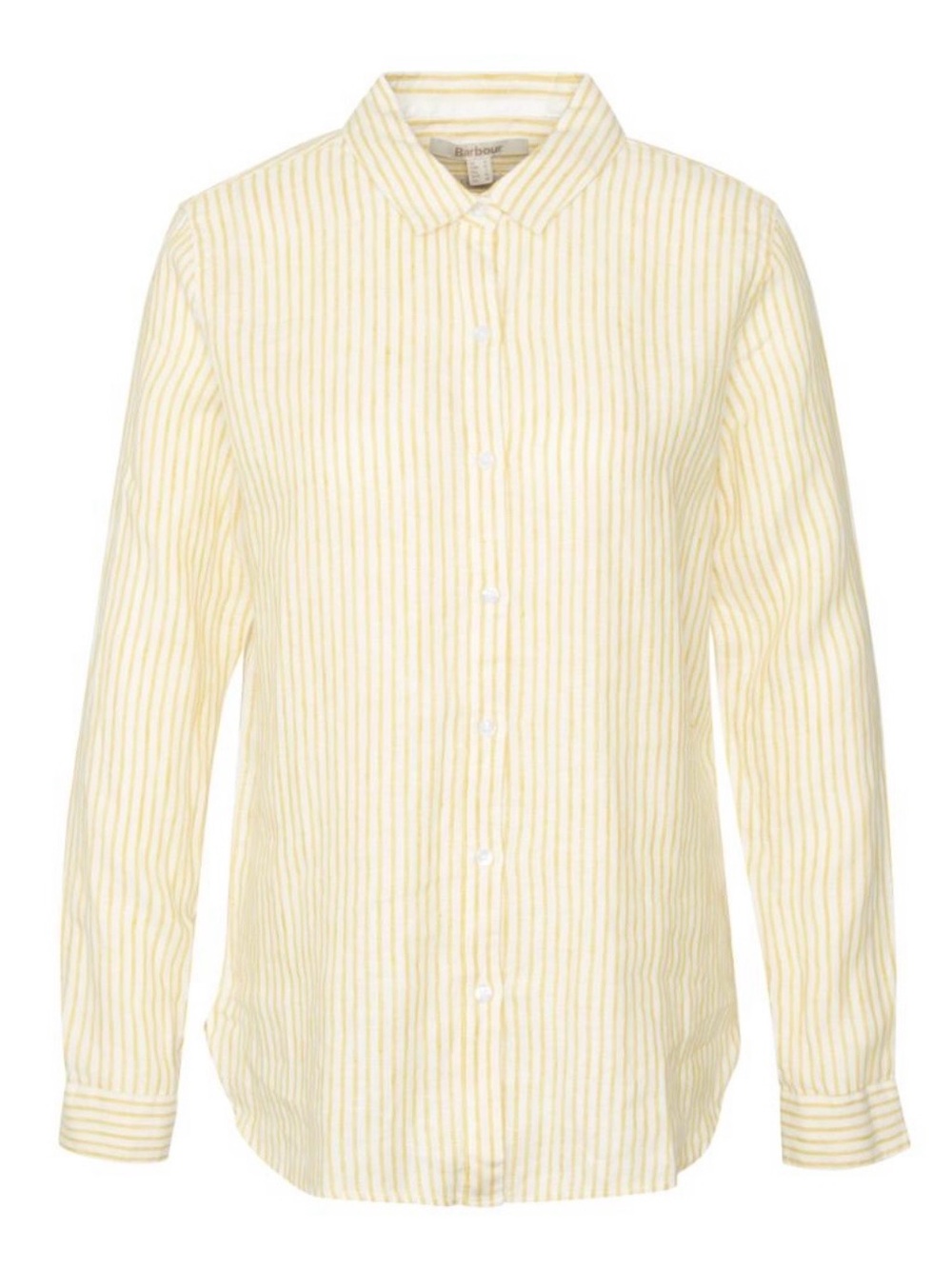 Barbour Marine Relaxed Striped Linen Shirt Yellow Size 6
